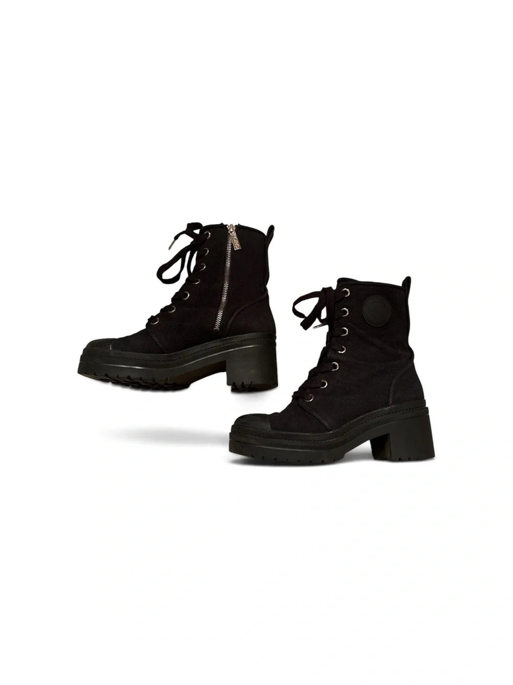 Michael Kors Black Lace-Up Platform Boots